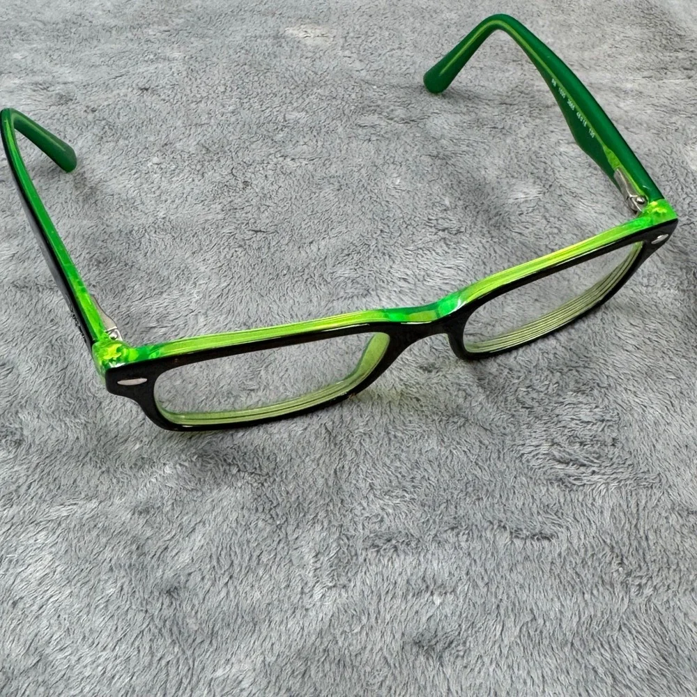 Ray-Ban RB 1530 Eyeglasses Kids 48mm Black Green Excellent Rectangular Frames